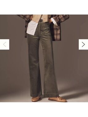 Maeve The Colette Corduroy Full-Length Wide-Leg Pants